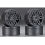 JOGO RODAS PROLINE SPLIT SIX V2 PRETO RODAS DIANTEIRAS / TRASEIRAS PARA BUGGY 1/8 PRO2724-03